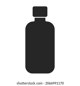 Cosmetic bottle vector icon.Black vector icon isolated on white background cosmetic bottle.