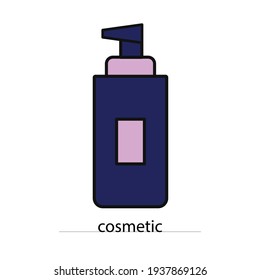 cosmetic bottle vector type icon