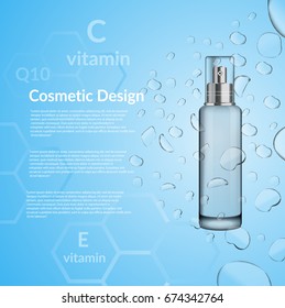 Cosmetic bottle water design vector eps 10 design