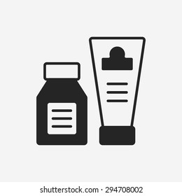 cosmetic bottles icon