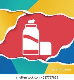 cosmetic bottles icon