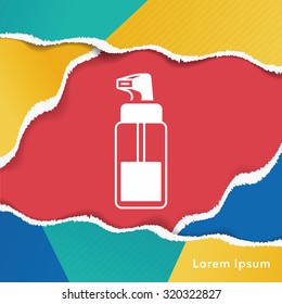 cosmetic bottles icon