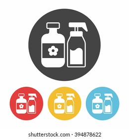cosmetic bottles icon