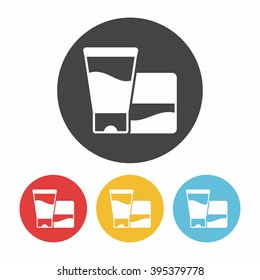 cosmetic bottles icon