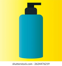 Cosmetic bottles includes a blank spray container, shampoo, lotion, and cream for liquid beauty care and hygiene