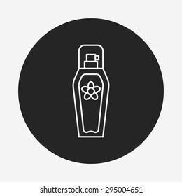 cosmetic bottles line icon