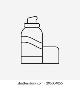 cosmetic bottles line icon