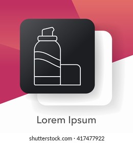 cosmetic bottles line icon