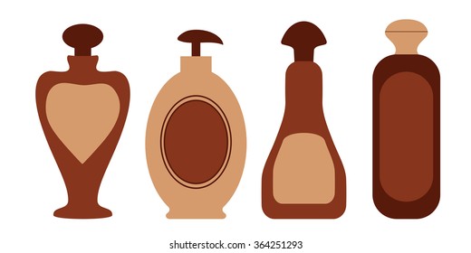 Cosmetic bottles  - vector set
