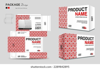 Cosmetic box design, Supplements box template, Package design template, 3d Box Packaging design, cosmetic label, medical label, soap label, packaging design vector, Package boxes mockup