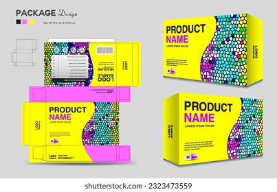 Cosmetic box design, Supplements box template, Package design template, 3d Box Packaging design, cosmetic label, medical label, soap label, packaging design vector, Package boxes mockup