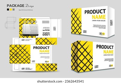 Cosmetic box design, Supplements box template, Package design template, 3d Box Packaging design, cosmetic label, medical label, soap label, packaging design vector, Package boxes mockup