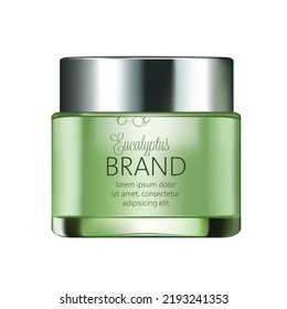 Cosmetic Box Mock up in green color.