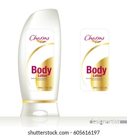 Cosmetic brand template. Vector packaging. Body care products. Oil, lotion or soap, shampoo, cream. Realistic bottle mock up set. Isolated pack on white background. body lotion