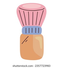 cosmetic brush blush icon isolated illustration