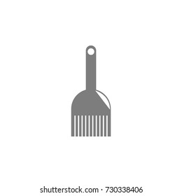 Cosmetic brush for hair coloring vector icon on white background