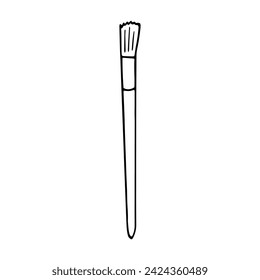 cosmetic brush hand drawn in doodle style. minimalism, monochrome, scandinavian.