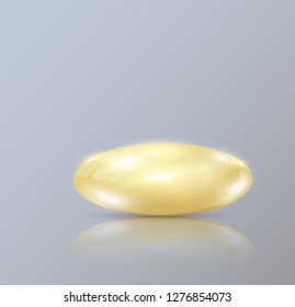 Cosmetic capsule of vitamin . Vector 