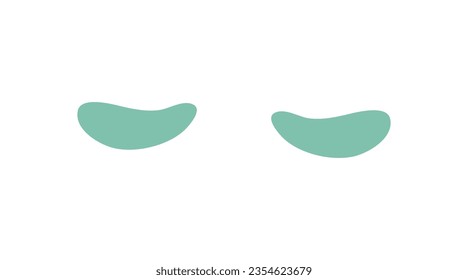 Cosmetic, caring patches, eye masks.
The concept of facial skin care, beauty procedures.
Vector flat design illustration isolated on white background.