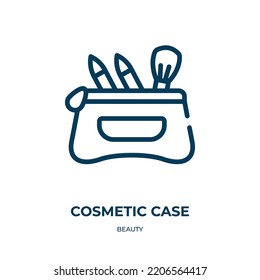 Cosmetic case icon. Linear vector illustration from beauty collection. Outline cosmetic case icon vector. Thin line symbol for use on web and mobile apps, logo, print media.