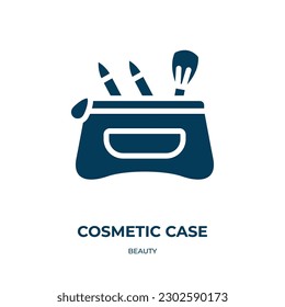 cosmetic case vector icon. cosmetic case, case, cosmetic filled icons from flat beauty concept. Isolated black glyph icon, vector illustration symbol element for web design and mobile apps