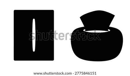 Cosmetic compact and applicator stick silhouette high quality professional detailed