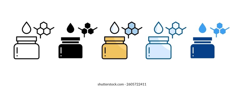 Cosmetic Compounds Icon Set Multiple Style Collection