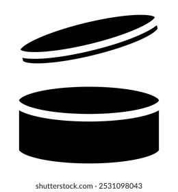 Cosmetic container icon vector on white background