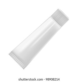 cosmetic containers isolated on white