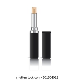 Cosmetic corrective concealer mock up. Mackeup, color palette, cosmetic, skin, toner vector illustration.