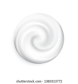 Cosmetic Cream Creme Smear Isolated on Background. Can be used separately. Vector.