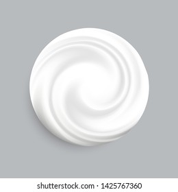 Cosmetic Cream Creme Smear Isolated on Background. Can be used separately. Vector.