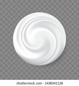 Cosmetic Cream Creme Smear Isolated on Background. Can be used separately. Vector.