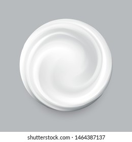 Cosmetic Cream Creme Smear Isolated on Background. Can be used separately. Vector.