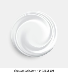 Cosmetic Cream Creme Smear Isolated on Background. Can be used separately. Vector.