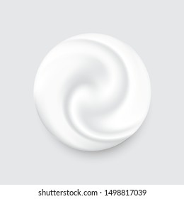 Cosmetic Cream Creme Smear Isolated on Background. Can be used separately. Vector.