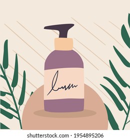 Cosmetic cream dispenser with leaves
