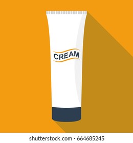 cosmetic cream flat icon. You can be used cream icon for several purposes like: websites, UI, UX, print templates, promotional materials, info-graphics, web and mobile phone apps.