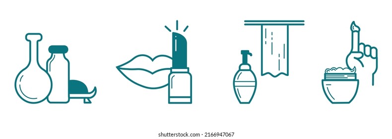 cosmetic cream icon set vector illustration 