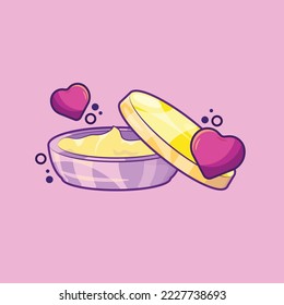 Cosmetic Cream Illustration in Cartoon Style