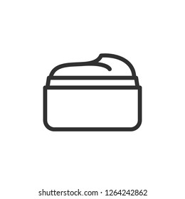 cosmetic cream. linear icon. Line with editable stroke