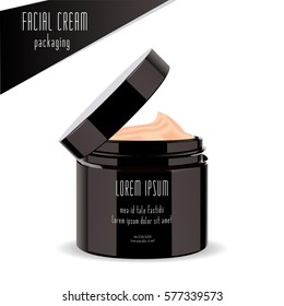 Cosmetic cream Packaging. Vector Illustration. Facial Cream.