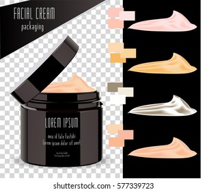 Cosmetic cream Packaging. Vector Illustration. Facial Cream.