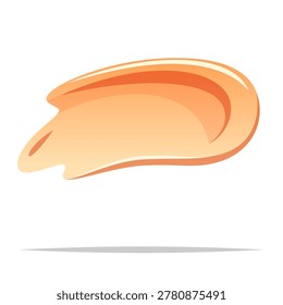 Cosmetic cream smear vector isolated illustration