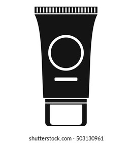 Cosmetic cream tube icon. Simple illustration of cosmetic cream tube vector icon for web