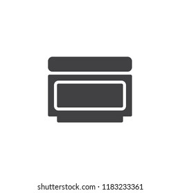 Cosmetic cream vector icon. filled flat sign for mobile concept and web design. Hygienic cream simple solid icon. Symbol, logo illustration. Pixel perfect vector graphics
