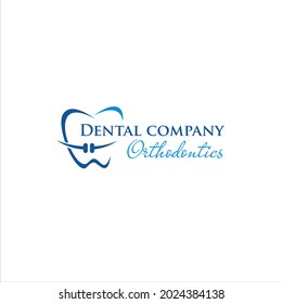 Cosmetic Dentistry Logo Design For Orthodontic Vector