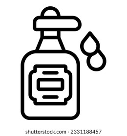 Cosmetic dispenser icon outline vector. Collagen hair. Face gel