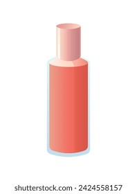 Cosmetic element of colorful set. This illustration harmonizes meticulous design with animated cartoon design, highlighting the allure of cosmetic beauty and perfumes. Vector illustration.