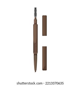 cosmetic eyebrow pencil cartoon. cosmetic eyebrow pencil sign. isolated symbol vector illustration